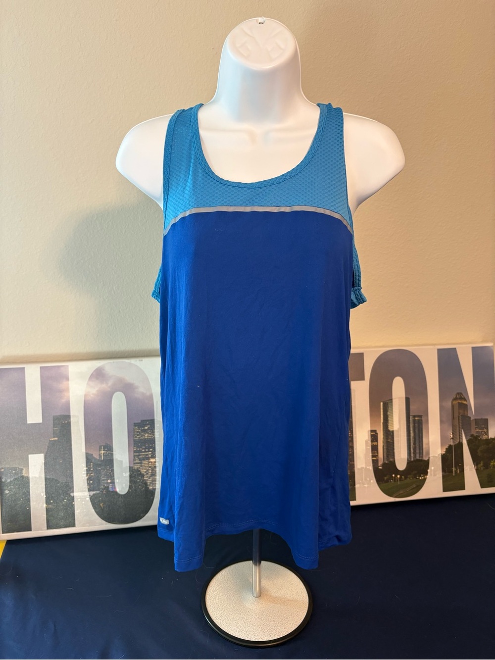 Danskin Royal Blue Mesh Yoke Tank